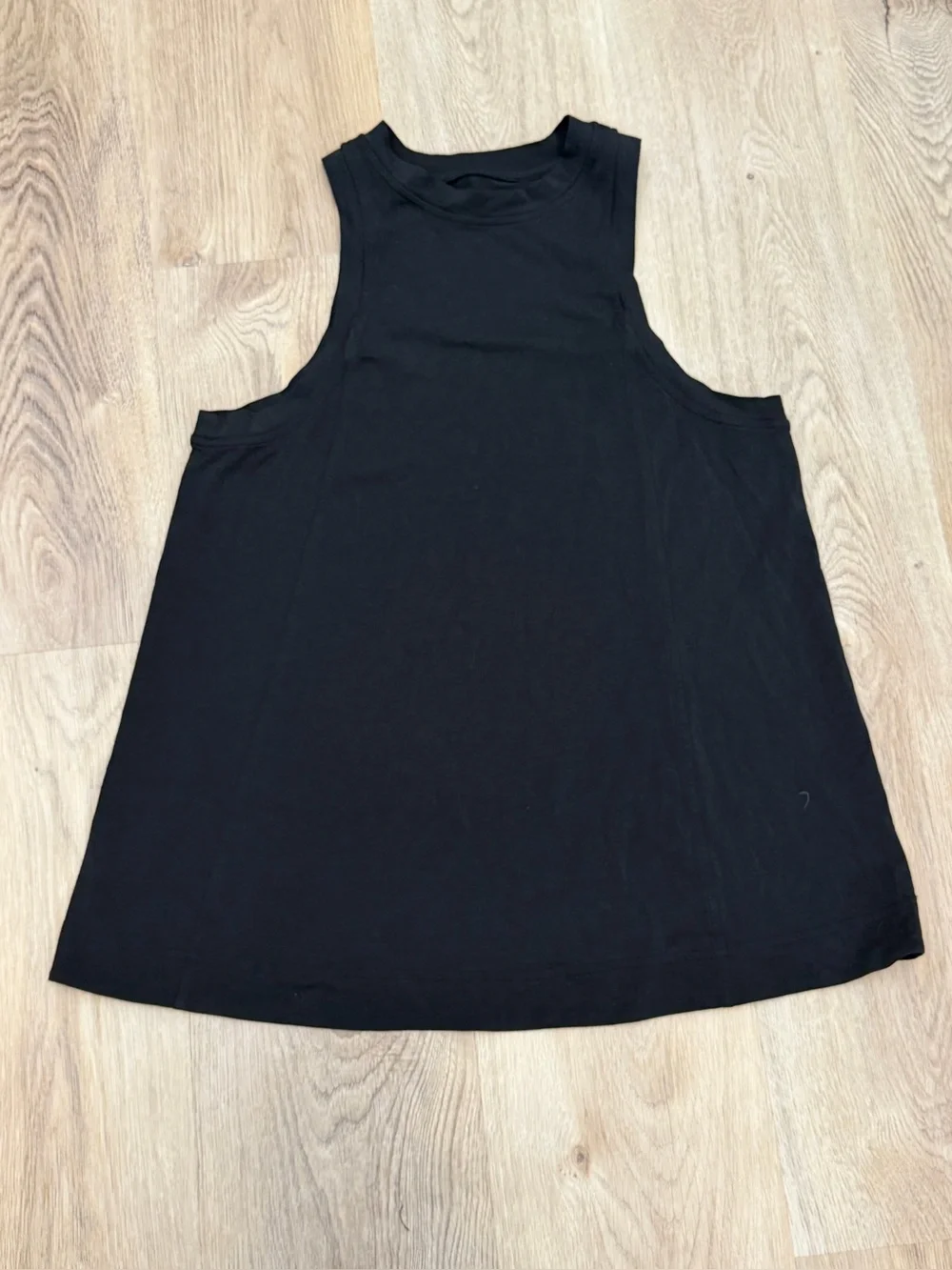 Lululemon Long Cotton Crewneck Tank Top Black